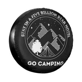 Özel Kalmak Beş Milyar Yıldızlı Otel Gitmek Kamp Yedek lastik kılıfı Jeep Pajero için Seyahat Yürüyüş Araba Tekerlek Koruyucuları